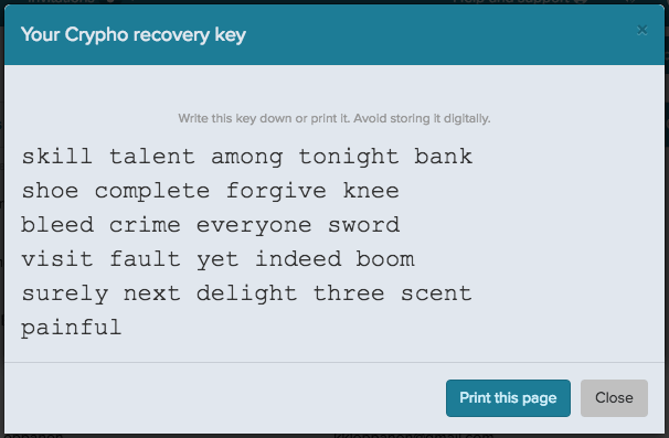 Example Recovery Key